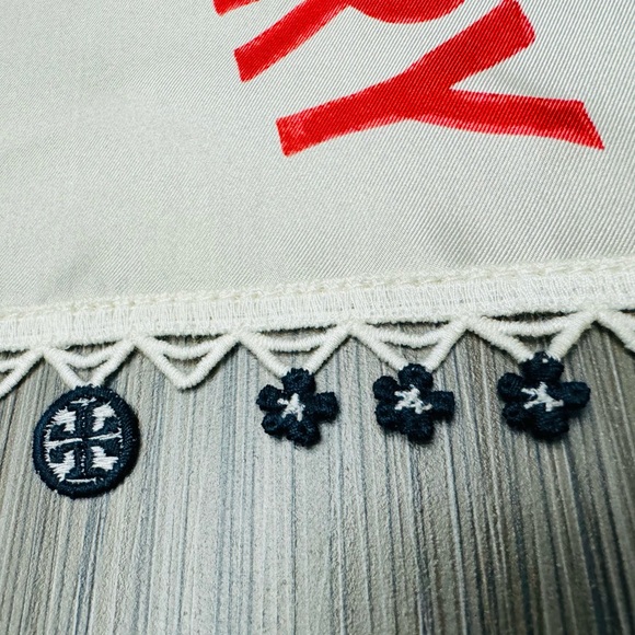 Tory Burch scarf floral flower print - Picture 9 of 12